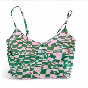 Princess Polly Pink‎ and Green Top Size 6